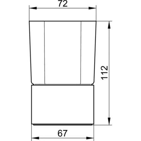 Стакан для зубных щеток Keuco Elegance 11650019001