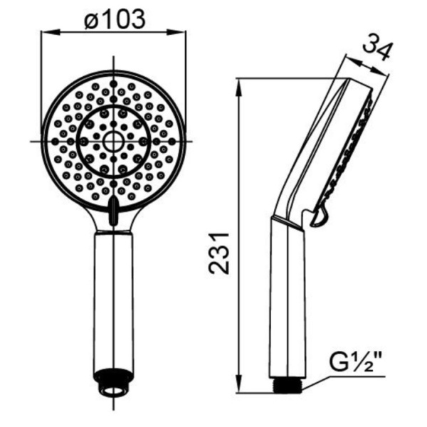 Лейка для душа Milardo (1505F10M18)