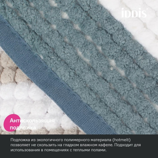 Коврик для ванны 50x80 сине-зеленый IDDIS BC03P58i12