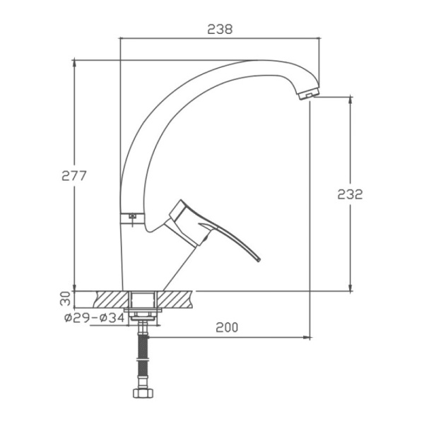 Смеситель для кухни Cron CN70337 Смеситель для кухни Cron CN70337