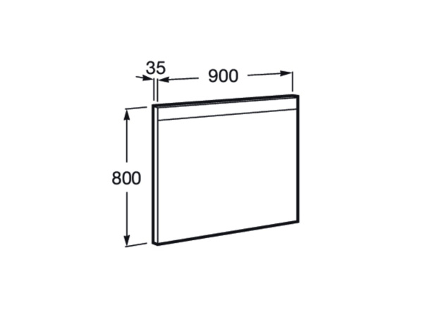 Зеркало (90х80) Roca Prisma Comfort LED, ANTI-STEAM 812265000