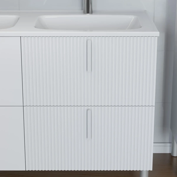 Тумба под раковину 120 Санта Вега 700451 белый глянец