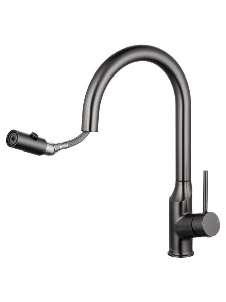 Смеситель для кухни с выдвижным изливом WONZON & WOGHAND, темный графит WW-A21252-BGG Смеситель для кухни с выдвижным изливом WONZON & WOGHAND, темный графит WW-A21252-BGG