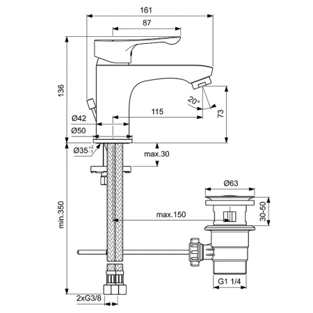 Душевой комплект 7 в 1 Ideal Standard Alpha BD003AA