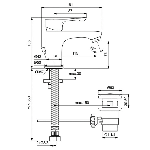 Душевой комплект 7 в 1 Ideal Standard Alpha BD003AA