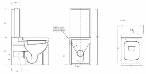 Чаша унитаза напольного ArtCeram La Fontana S33 (LFV003 01;00) без бачка и сиденья