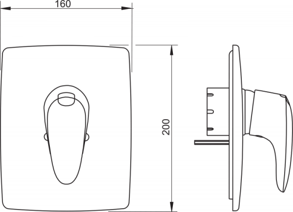 панель смесителя для душа Oras Vega 1887