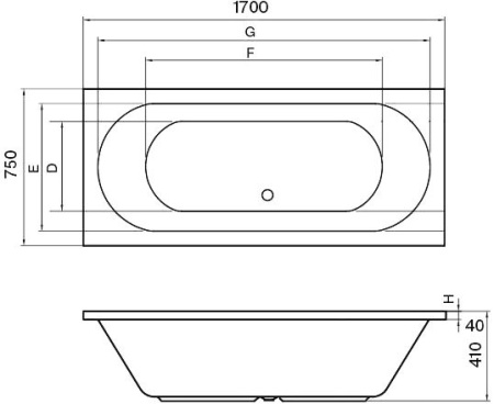 Акриловая ванн Koller Pool Orion Double (180х80) ORIOND180X80