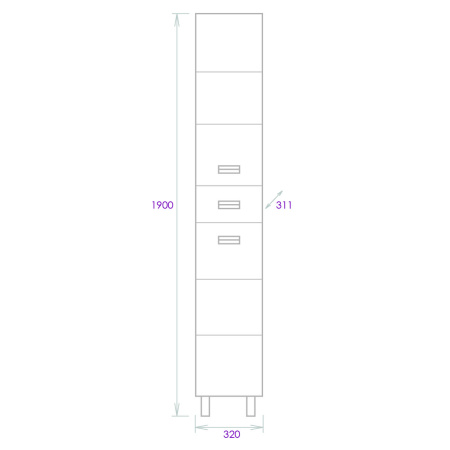 Пенал напольный Onika Балтика 32 403220