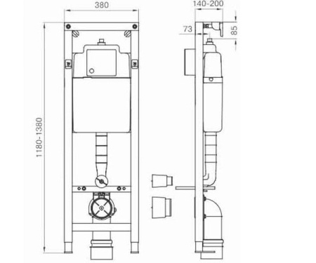 Инсталляция для унитаза Wisa Exellent 8050.452701