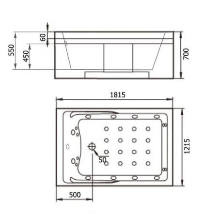 Акриловая ванна Gemy G9061 O R