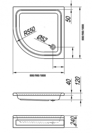 Душевой поддон Kolpa-San Ocean Ocean 80/O 563050