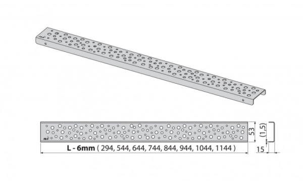 Решетка для водоотоводящего желоба AlcaPlast BUBLE-850L