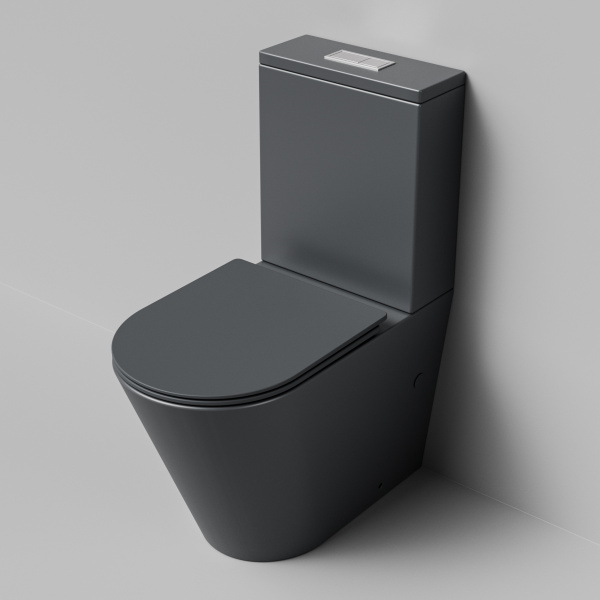 Унитаз напольный безободковый Grossman  GR-4458GMSQ с сиденьем микролифт