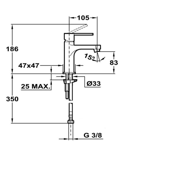 Смеситель для раковины Teka AURA 503460200