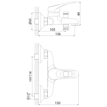 Смеситель для ванны Rossinka B35-31