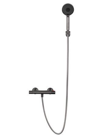 Смеситель для душа с термостатом WONZON & WOGHAND INN 5, темный графит WW-B2005-A-BGG
