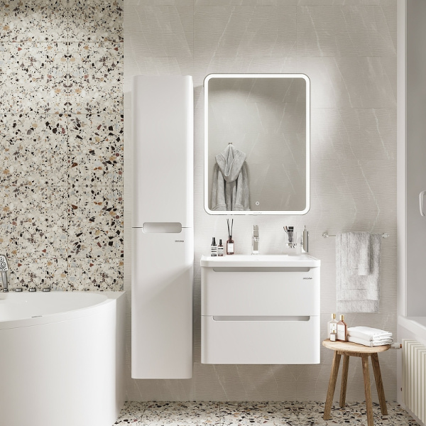 Тумба подвесная Grossman АДЕЛЬ-60 см 106006  с 2-я ящ, белая