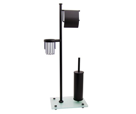 Туалетный ершик комбинированный напольный WasserKRAFT K-1264BLACK