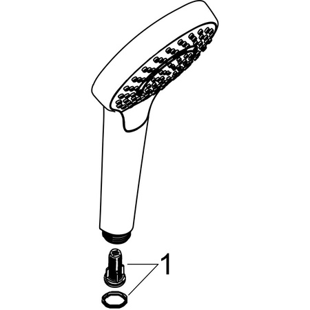 Ручной душ Hansgrohe Croma 110 Select S Vario EcoSmart 26803400 белый/хром