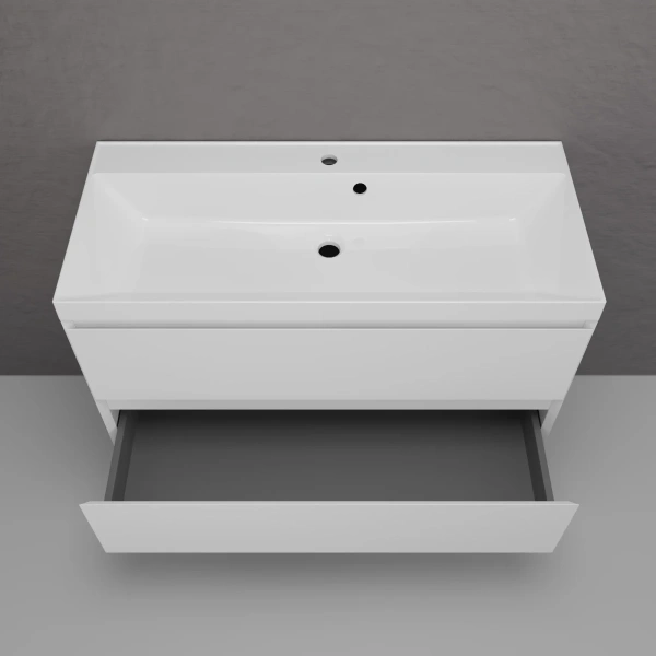 Тумба подвесная без раковины 100 см Style Line Манхэттен ЛС-00002356 белый матовый