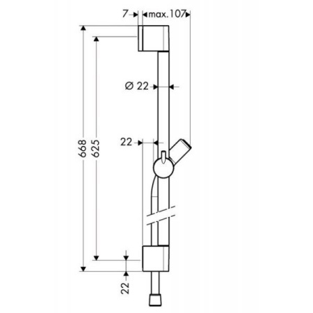Штанга для душа Hansgrohe Crometta Unica 27611000