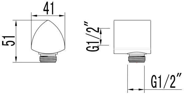 Подключение для душевого шланга Lemark (LM3583C) Подключение для душевого шланга Lemark (LM3583C)