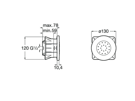 Душевая форсунка Roca Puzzle Round 5B3878C00