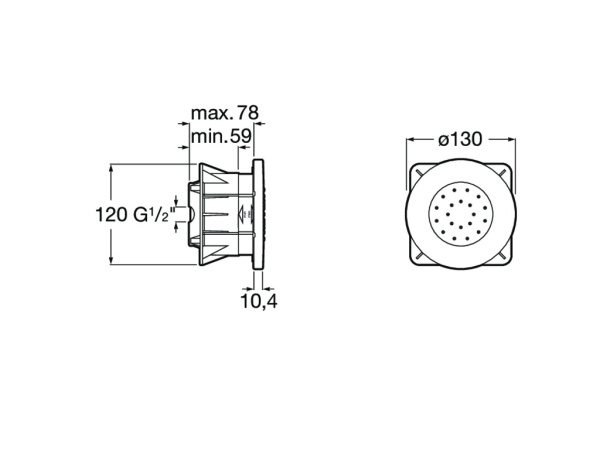 Душевая форсунка Roca Puzzle Round 5B3878C00