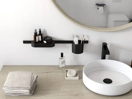 Штанга для аксессуаров 70 см Hansgrohe WallStoris 27904670 черный матовый