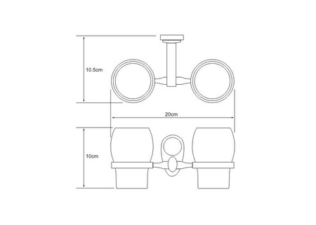 Подстаканник двойной WasserKraft Main 9228D