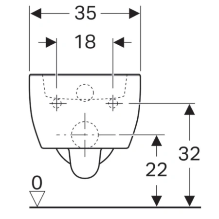 Унитаз подвесной безободковый Geberit iCon 204030000 без сиденья