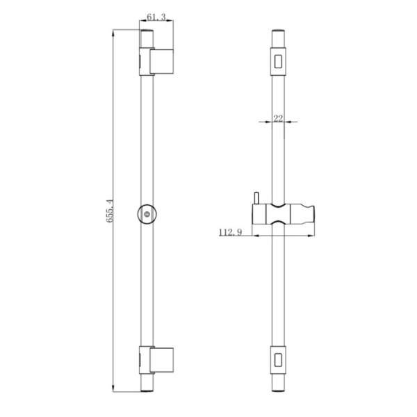 Стойка для душа Milardo Simp (SIM6500M17)