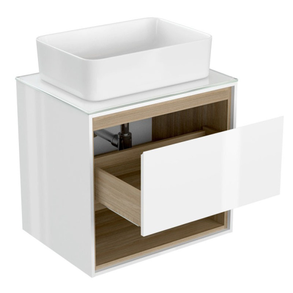 Тумба Cersanit LOUNA 60 со столешницей SP-SZ-LOU60-BL/Wh