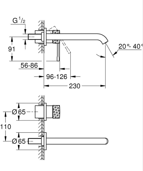 Смеситель для раковины однорычажный Grohe Essence 29193 GF1 (29193 GF1) холодный рассвет матовый