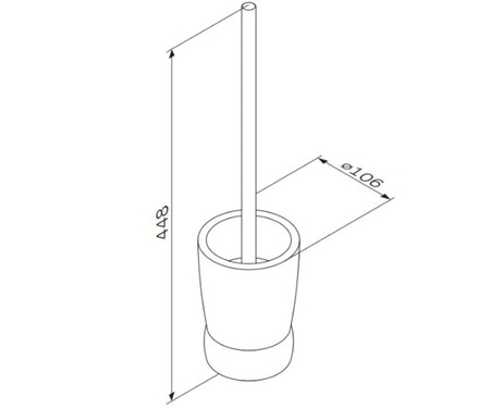 Стойка с туалетной щеткой Am.Pm Sensation A3033200