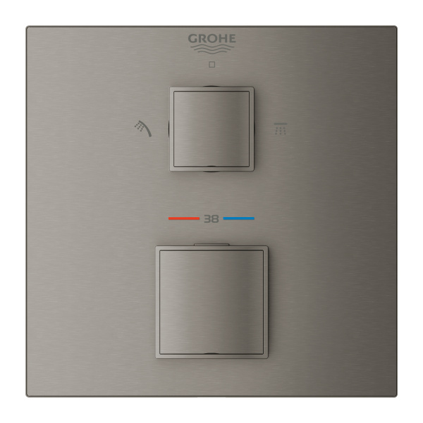 Термостатический смеситель GROHE Grohtherm Cube 24154 AL0 (24154AL0) темный графит матовый