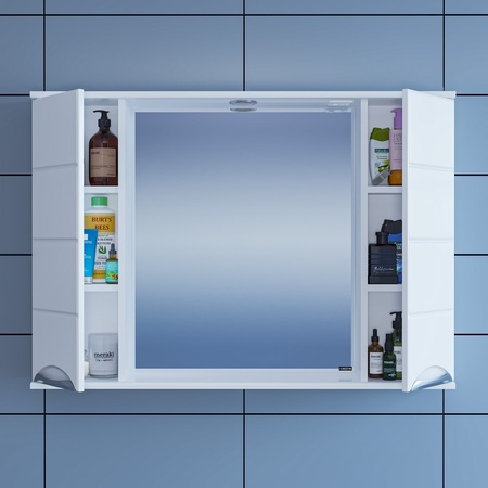 Зеркальный шкаф (100х76)  СаНта Родос 100 106018