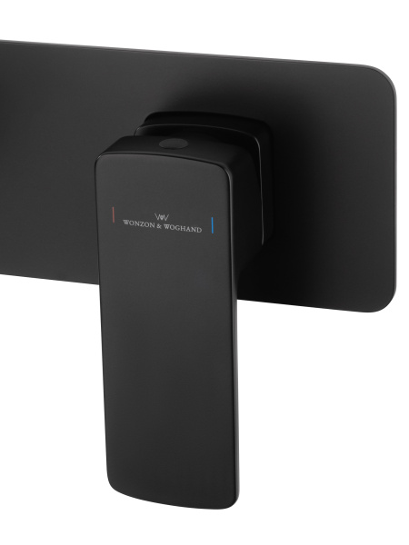 Смеситель для раковины встраиваемый WONZON & WOGHAND EDGE, черный матовый WW-88869003-MB
