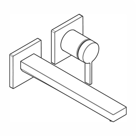 Смеситель для раковины встраиваемый Hansgrohe Tecturis E 73051700 белый матовый