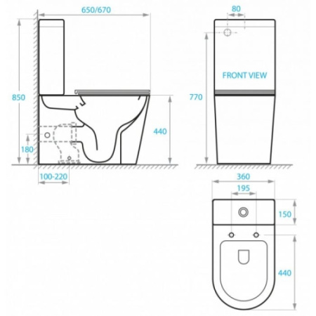 Унитаз напольный Koller Pool ROUND с сидением Soft-close RN-0665-RC-C