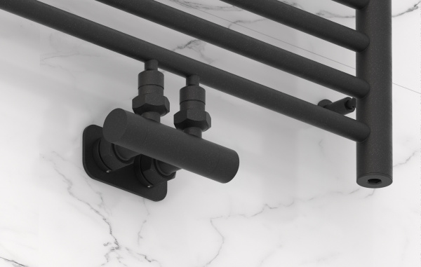 Вентиль Сунержа угловой EU50 (2 х G 1/2" НР х G 3/4" НГ) 15-1416-1234 Тёмный титан муар