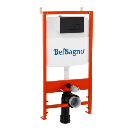 Комплект унитаза с инсталляцией BelBagno BB5177CH-TOR/SC/BB026/BB044NERO
