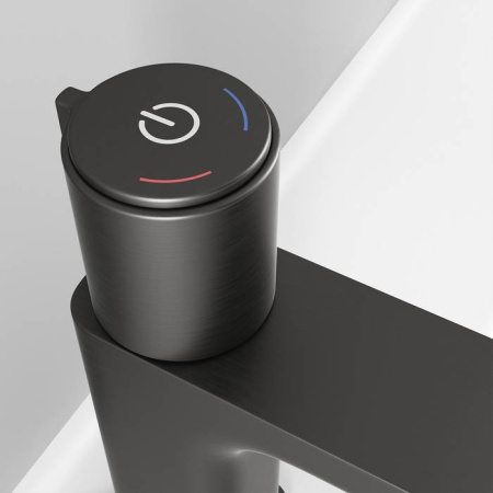 Смеситель для умывальника с инновационным управлением Push Control графит IDDIS Slide (SLIGMBTi01)