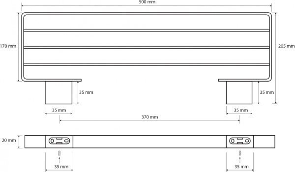 Полочка для полотенец Bemeta Via 135002182 Полочка для полотенец Bemeta Via 135002182