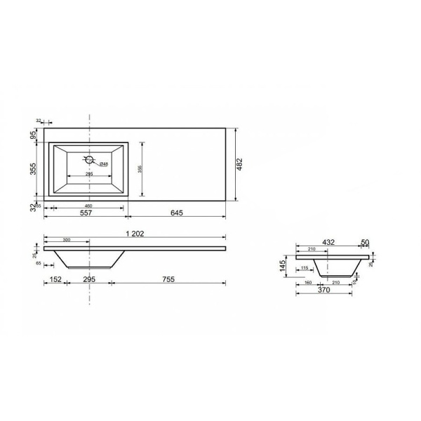Раковина Style Line Estetus Даллас 120 СС-00002388 левая