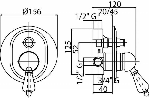 Смеситель для ванны Cezares ELITE ELITE-VDIM-01-Bi Смеситель для ванны Cezares ELITE ELITE-VDIM-01-Bi
