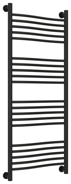 Полотенцесушитель Водяной Сунержа Флюид + (120х50) Матовый Черный 31-0222-1250