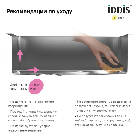 Мойка IDDIS 210*440 Edifice (EDI21G0i77)