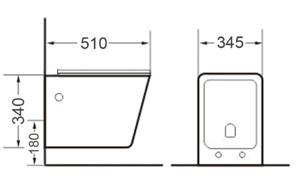 Унитаз подвесной Timo Soli TK-303 MB